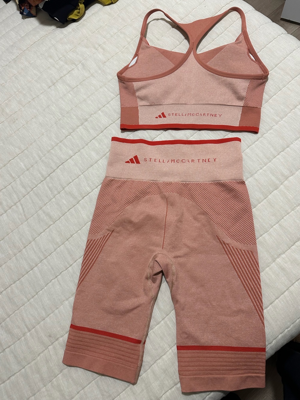 Adidas by Stella McCartney Dusty Rose Seamless Active short & top Set NWOT